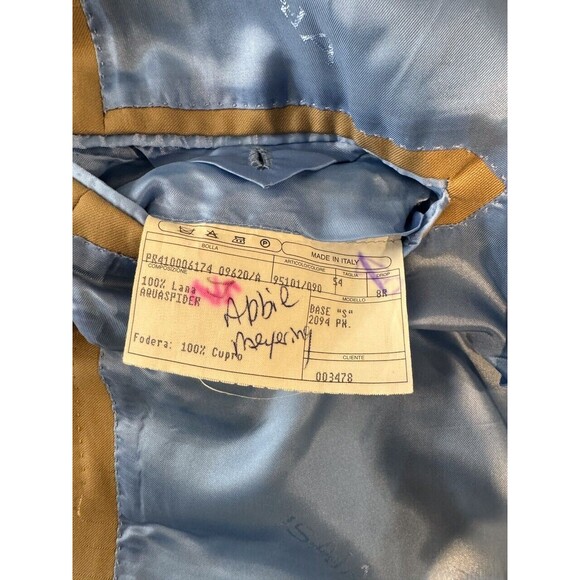 ISAIA Napoli Mens Blazer Brown Base S Aquaspider Super160s Wool Italian Suit 44L - Picture 3 of 16